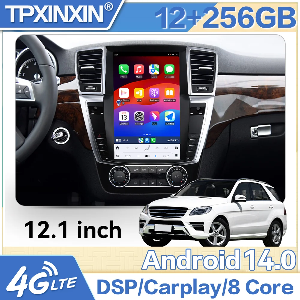

12.1 Inch Android Car Radio Carplay Screen For Mercedes Benz ML Series 2013 2014 2015 Autoradio GPS Navigation Multimedia Player