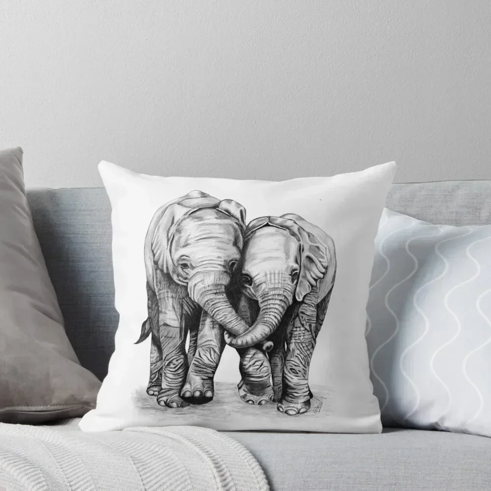 

Playful Elephants Throw Pillow Cushion Child Decorative pillowcase sleeping pillows Luxury Cushion Cover pillow