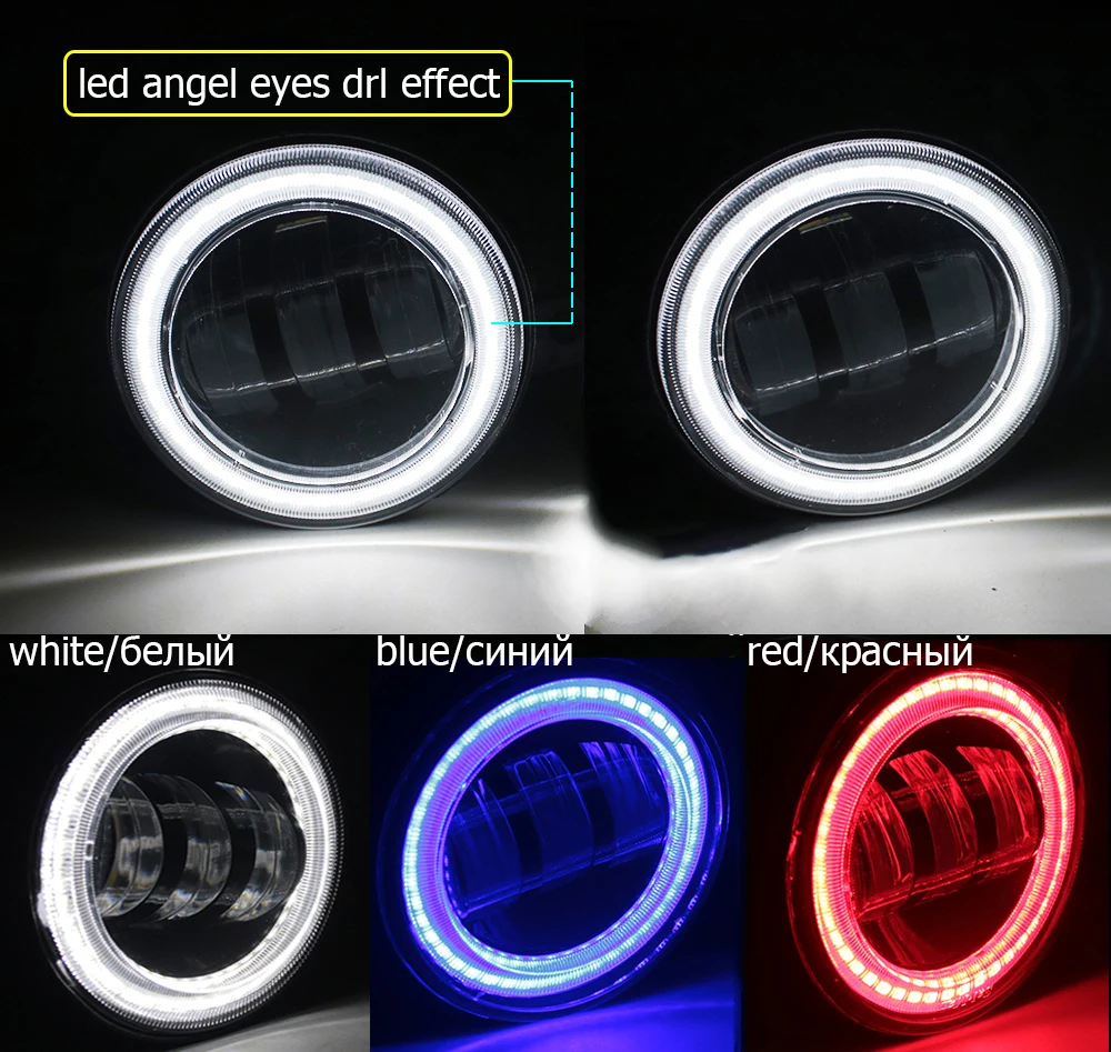 Led Fog Lamp Car Driving Light Angel Eye Aperture DRL PTF 15Wx2 12V for Lexus IS XE30 Is250 Is300h Is350 Is200t 2014 2015 2016 detail image 12