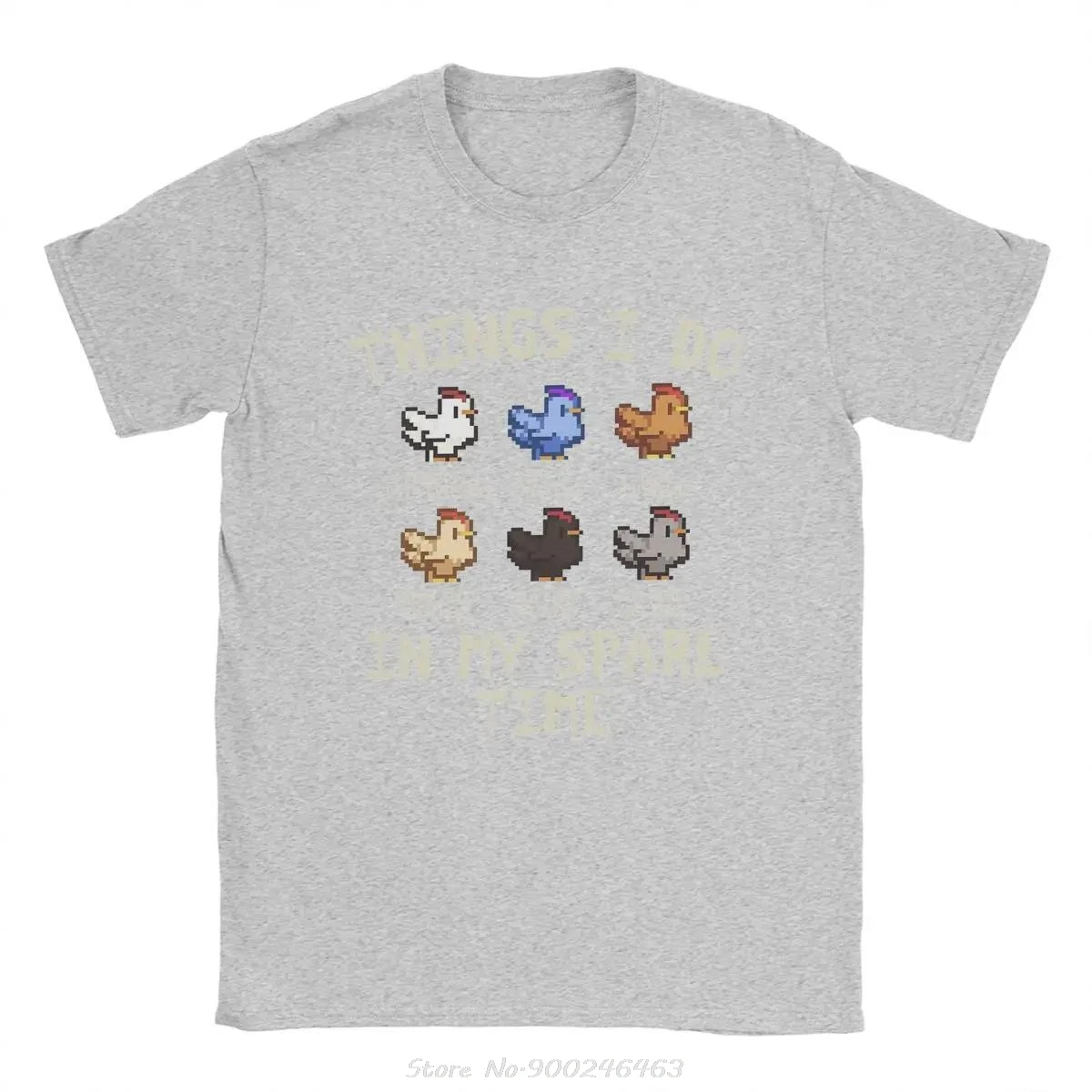 Men's Chicken Stardew Valley T-shirts Unisex Cotton Clothing Casual Short Sleeve Tshirt O-neck Tops Tees Fashion Funny T Shirt