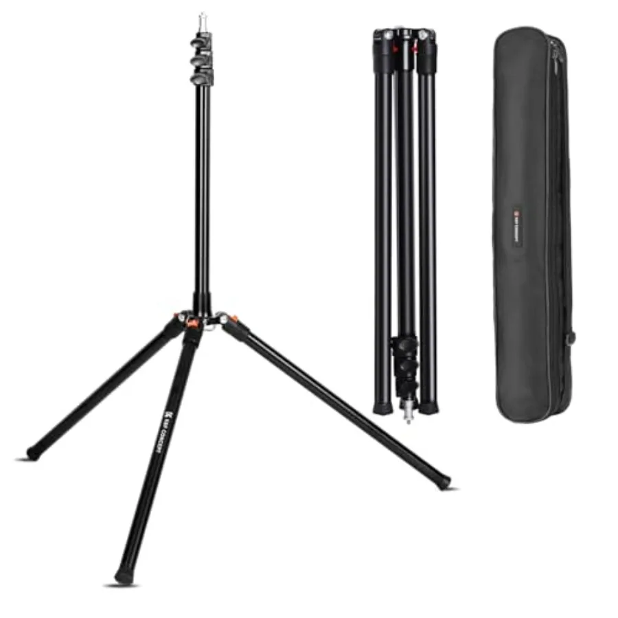 

86.6 inch/2.2m Light Stand with Storage Bag, Aluminium Photography Tripod for Reflectors, Softboxes, Flash, Strobe Lights, Umbr