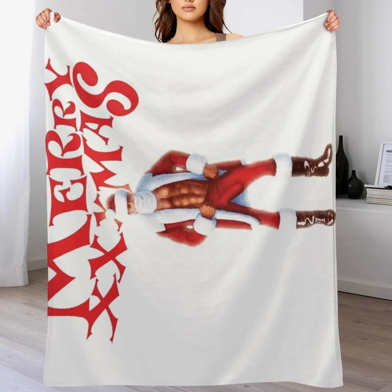 

MERRY XXXMAS Throw Blanket Year Round Soft Comfortable Blanket for Home