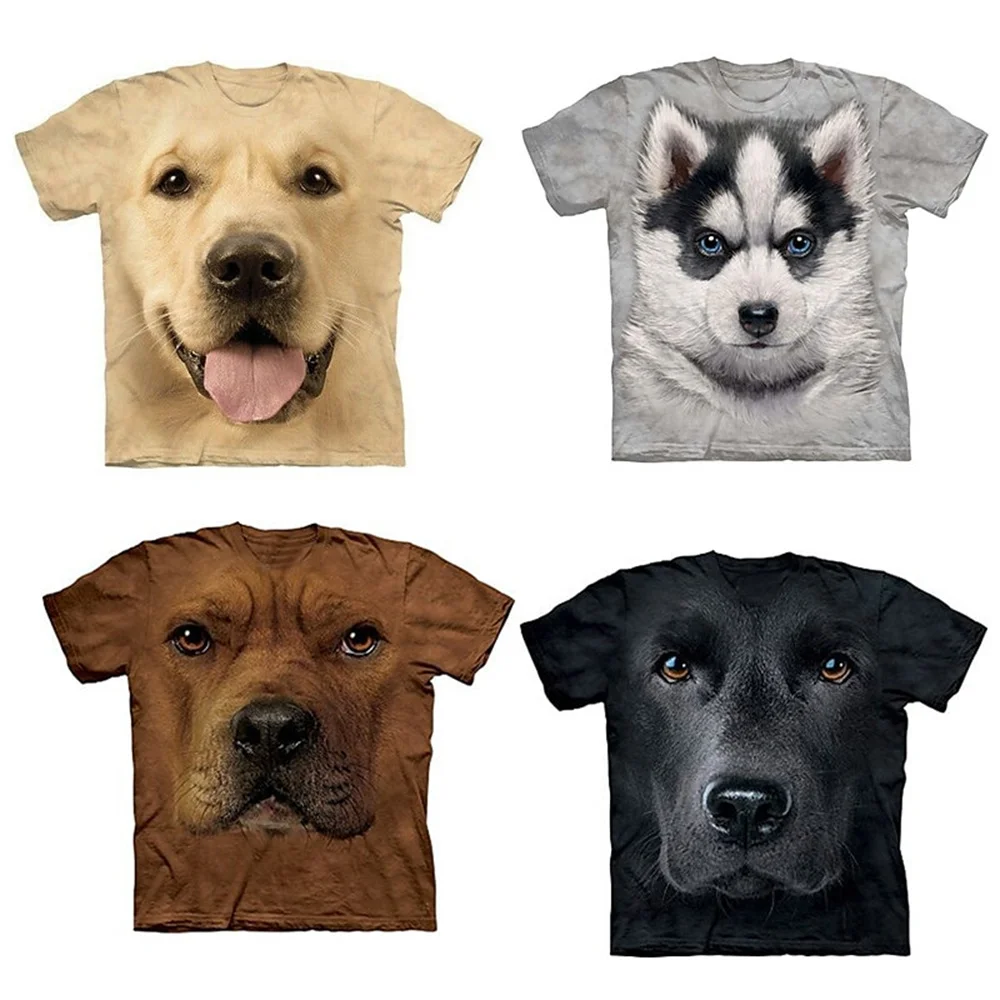 2025 nuevas camisetas Retro con estampado 3d de animales para niños, camiseta para niños, camiseta de manga corta, ropa para niños de verano