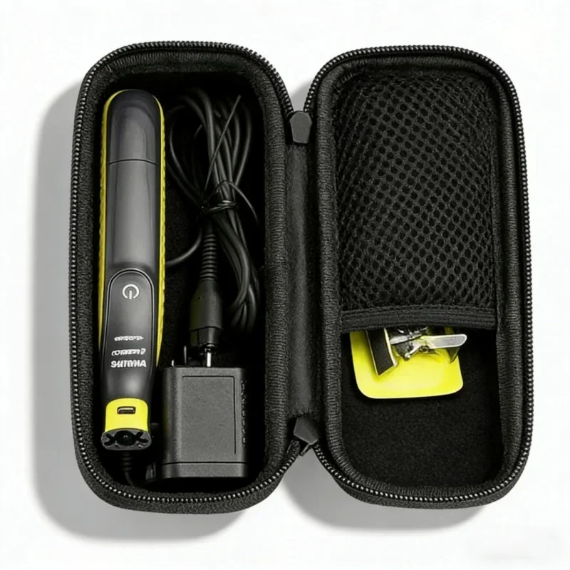 

Portable Electric Shaver Tool Bag for Philips OneBlade, Shockproof EVA Storage Organizer Case for Trimmer & Charging Accessories