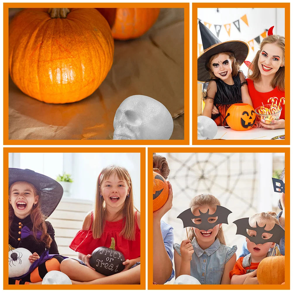 

12Pcs Halloween Hanging Skull Head Decor Foam Mini Skulls DIY Foam Heads Party Supplies Mini Skulls Skull Ornaments