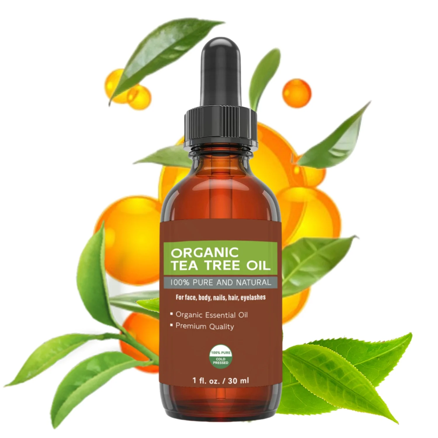 

ORGANIC TEA TREE OIL NATURAL For face, body, nails, hair, eyelashes Organic Essential Oil Premium Quality Aromatherapy Oil