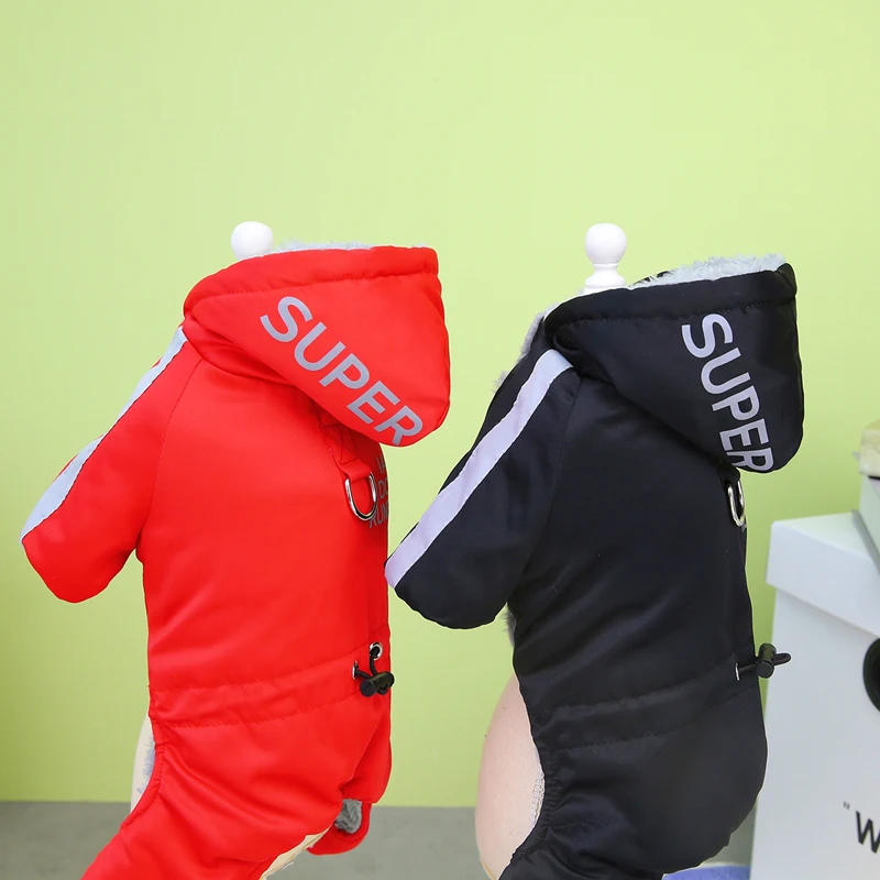 Winter Warm Dog Jumpsuit Waterproof Pet Clothes Jacket Schnauzer Chihuahua Overalls for Small Medium Dogs French Bulldog Onesies