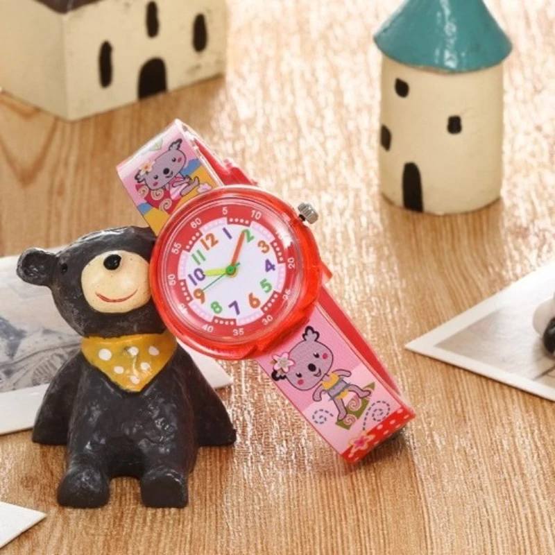 كارتون لطيف الحيوان الاطفال ساعات كوارتز الأطفال أزياء عارضة النحل زهرة ووتش للطلاب بنين بنات ساعة فتاة ووتش #6