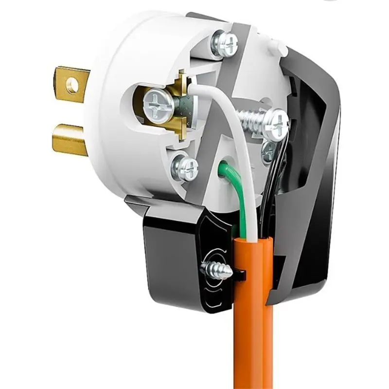 A99E-1 Set/3Pcs Male Plug Nema 5-15P 3 Pole Plug Industrial Plug Nema 5-15P Angled Rewireable US Plug