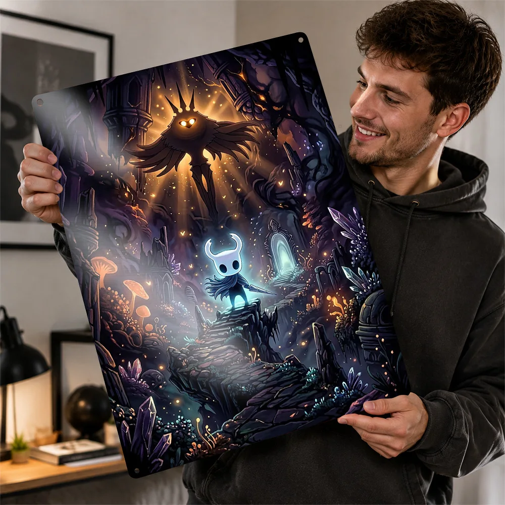 The Knight Facing The Radiance Metal Poster Perfect Gift for Fans Lovers Personalized Wall Art Metal Sign for Garage Accessories