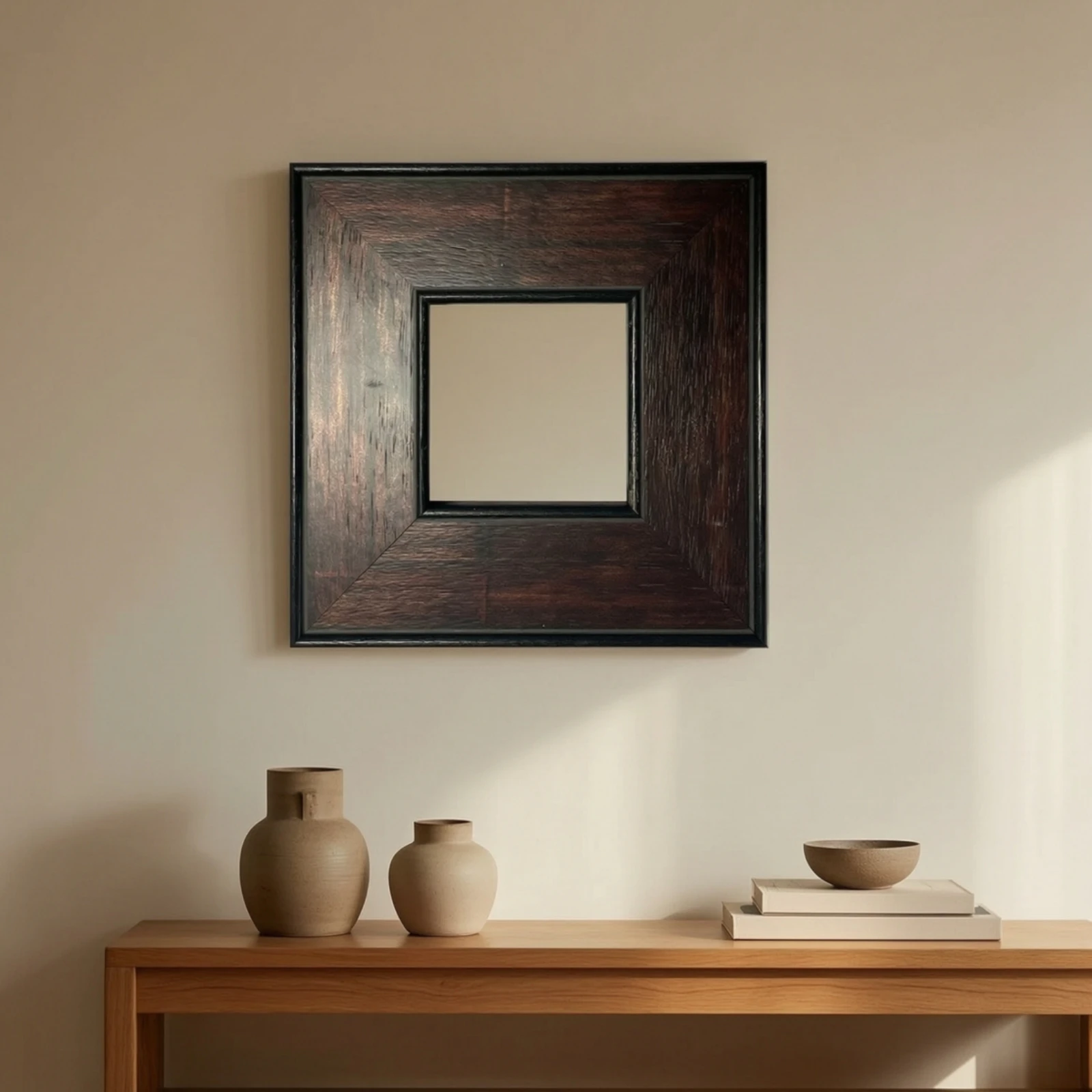 Wooden Picture Frame Decorative Wood Frame with Black Edging Long-Lasting Easy to Install for Photographers, Living Room