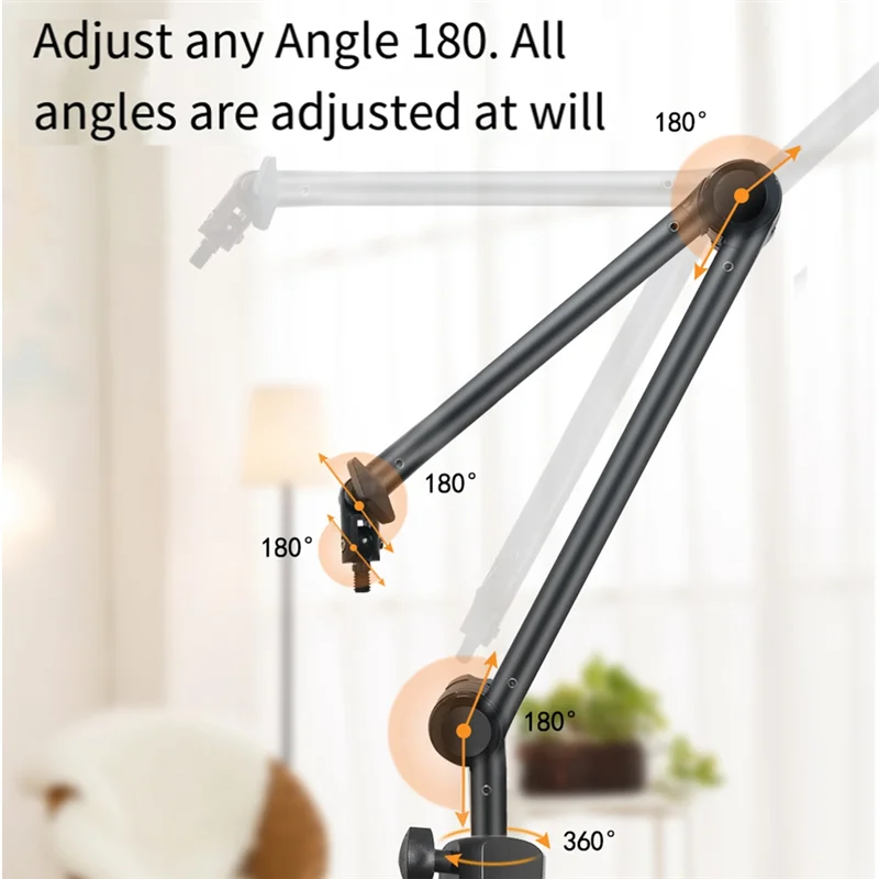 

AED4-Microphone Stand Adjustable Heavy Suspension Scissor Boom Arm Holder Microphone Bracket USB Condenser Mic Holder