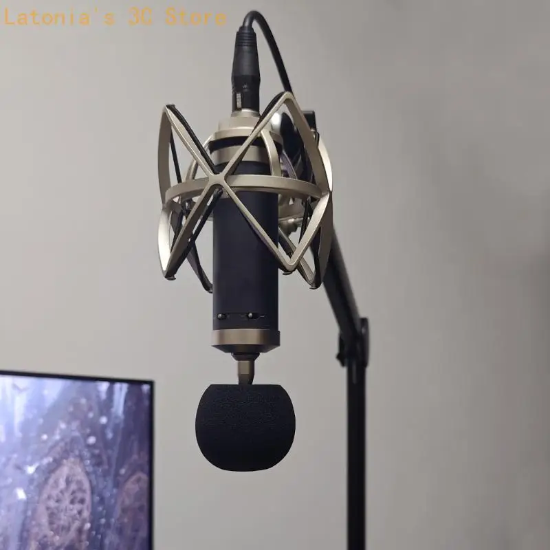 Black Microphone Windscreen Cover Noise Reduces for Spark Mic Foam Cover X3UB