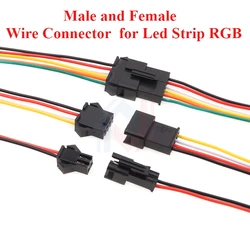 1-10 pairs 2/3/4 Pin SM JST Plug Male and Female Wire Connector  for Led Strip RGB 5050 3528 WS2801 APA02 WS2815 WS2813