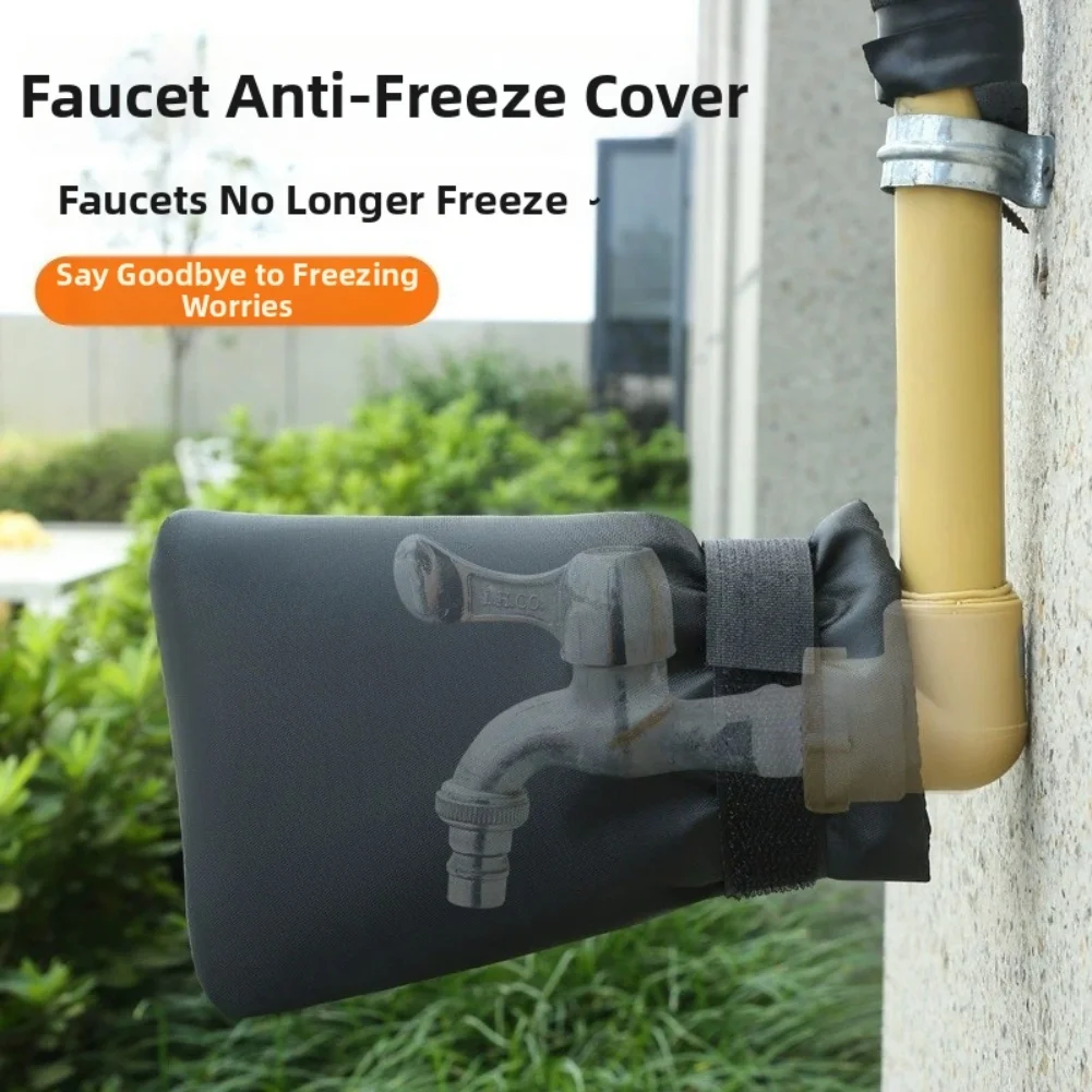 

Outdoor faucet insulation cover with waterproof Oxford cloth antifreeze sleeve protects garden hose fittings all seasons use