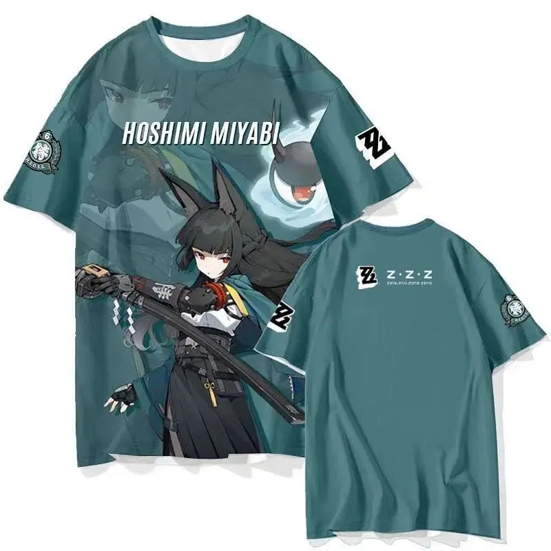 Anime Zenless Zone Zero Yixuan 3D Print Oversized T Shirt Women Men Summer Crewneck Short Sleeve Funny Tshirt Graphics Tees