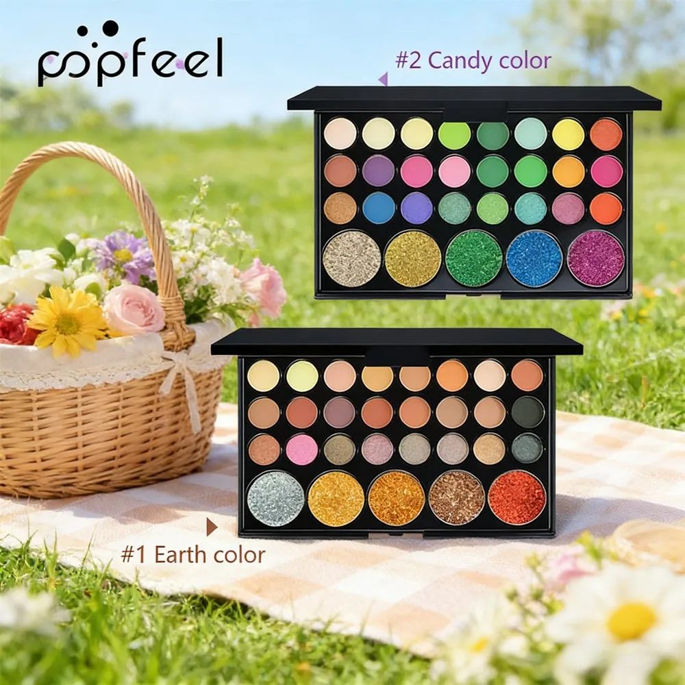 Paleta de Sombras de Ojos Profesional de 29 Colores, Mate y Brillante, Altamente Pigmentada, Polvo Colorido, Tono Ahumado Amatista, Larga Duración
