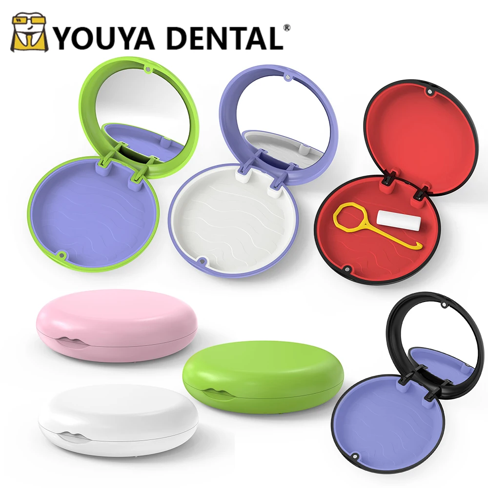 Orthodontic Braces Box Orthodontic Retainer Storage Case Denture Case Fake Teeth Box Oral Hygiene Organizer Travel Outdoor