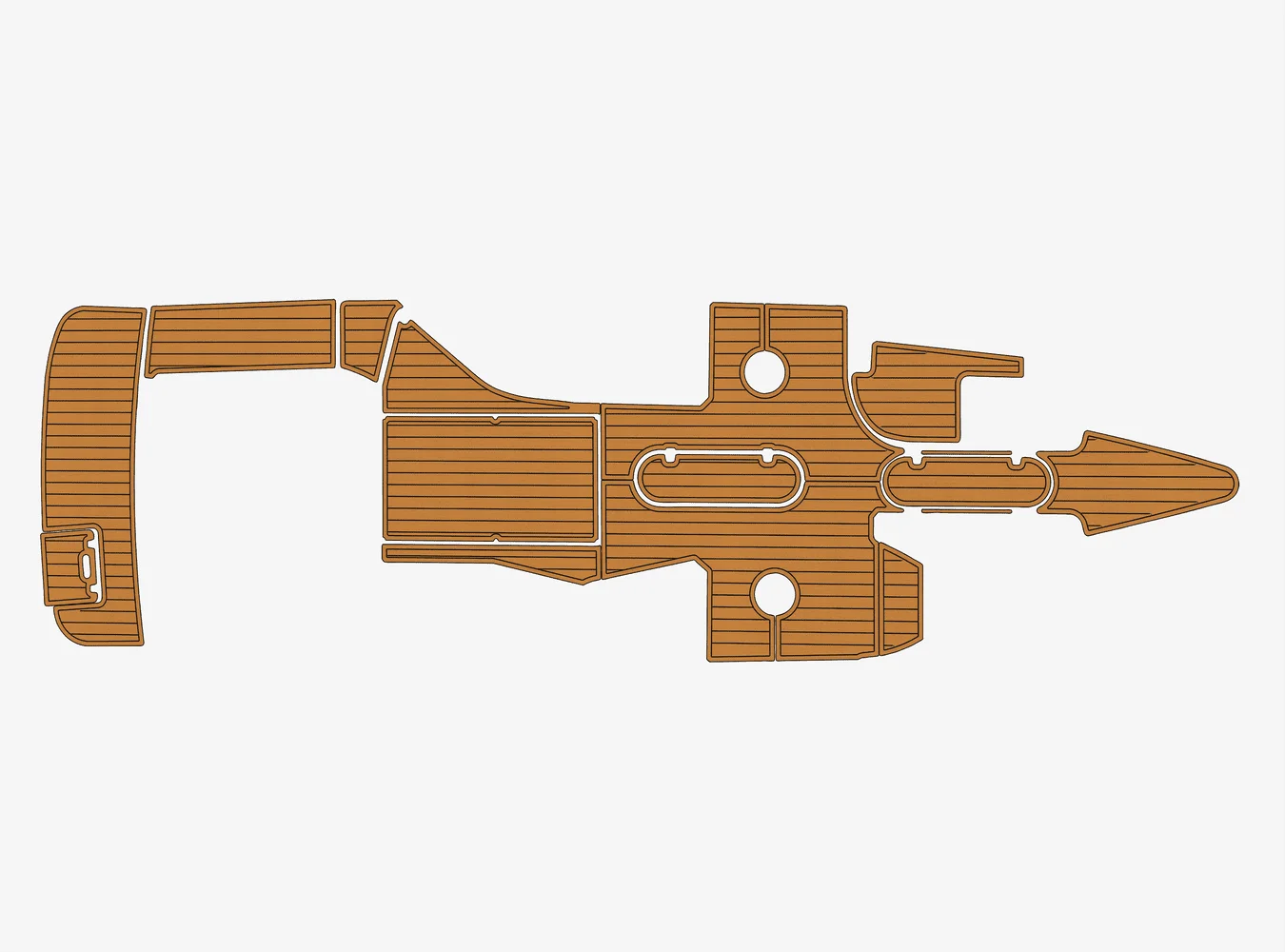 

2003-2006 Rinker 282 Captiva BR 1/4" 6mm EVA foam Non-Slip PVC Teak Decking marine Mat seadek gatorstep carpet Marine Floor