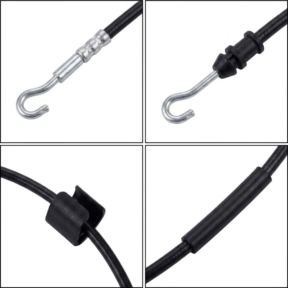Black Throttle Cable for Push Lawnmowers - 135 cm Total Length 102 cm Plastic Conduit Zinc Alloy Connectors Build