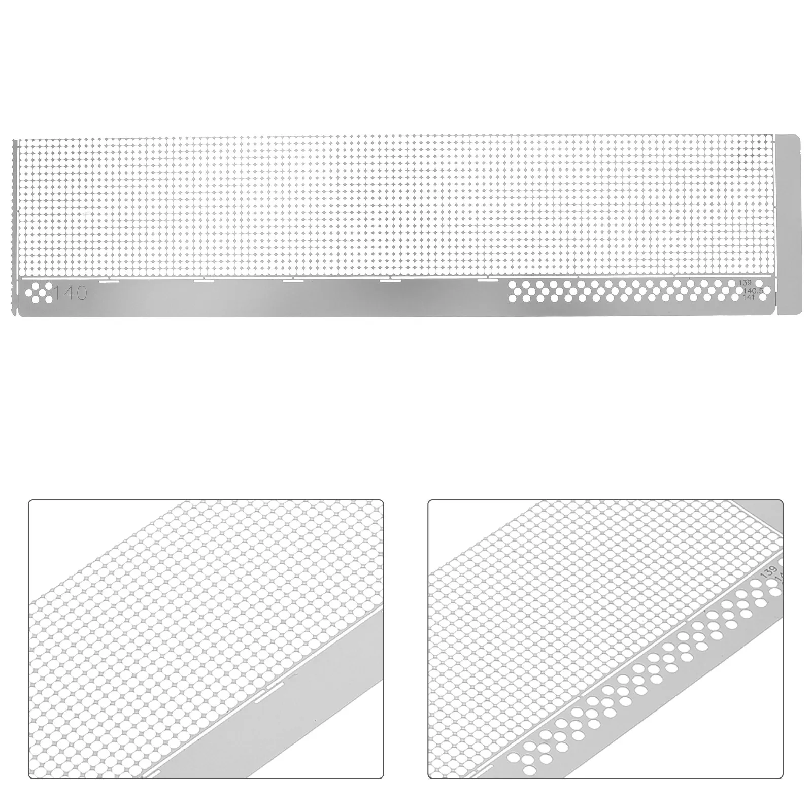 Rhinestone Painting Ruler Stainless Steel 2200 Blank Grid Mesh 5D Drill Partial DIY Art Crafts Embroidery Alignment Tool