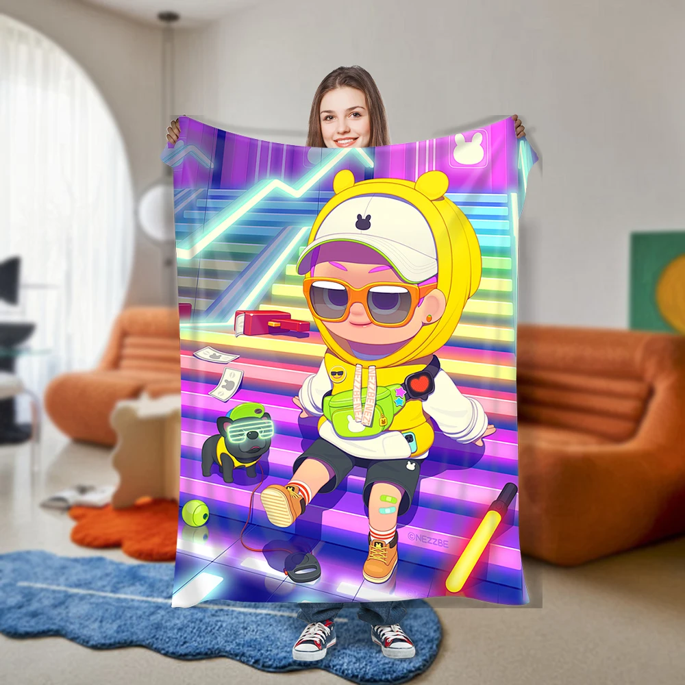 New Customized French Fleece Blanket Cartoon Anime 2024 Blanket Printing Super Soft Sherpa Blanket Sofa Bed