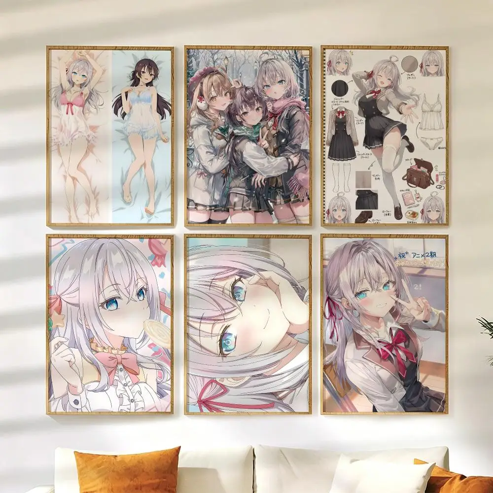 A-Alya Sometimes Hides Her Feelings In Russian Poster Wall Stickers Painting Self Adhesive Decals for Bedroom Room Home Decor