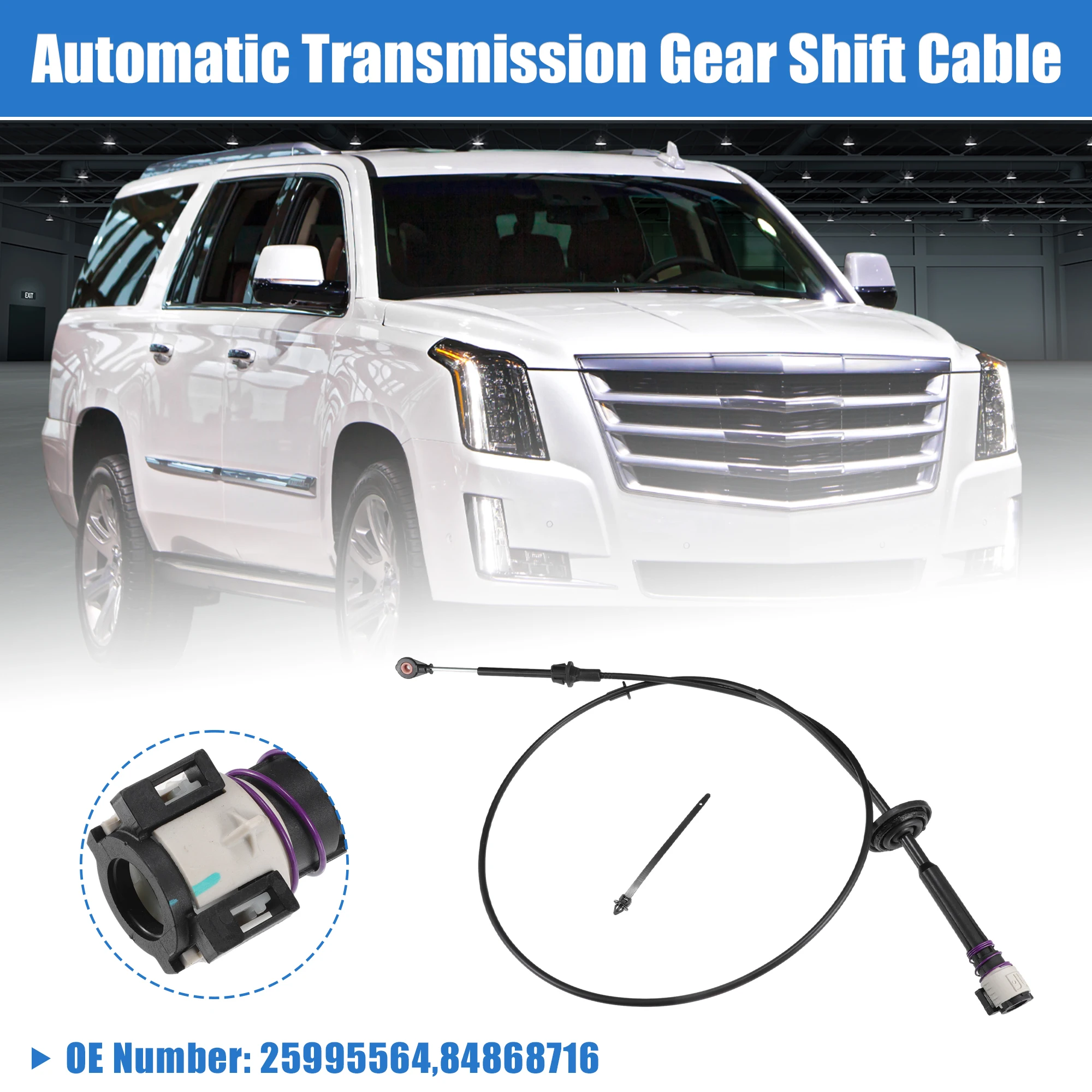 X Autohaux Transmission Gear Shift Cable No.25995564 for Cadillac Escalade for Chevrolet Silverado 2500HD 3500HD 2008-2014