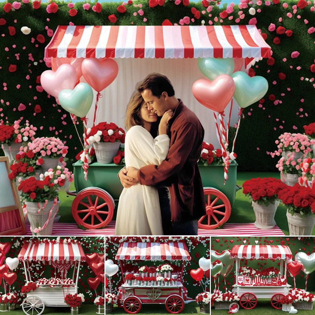 

MOON.QG Photo Background Rose Kitchen Cabinetry Valentine's Day February 14 Backdrops For Photography Couple Studio Photo Wall