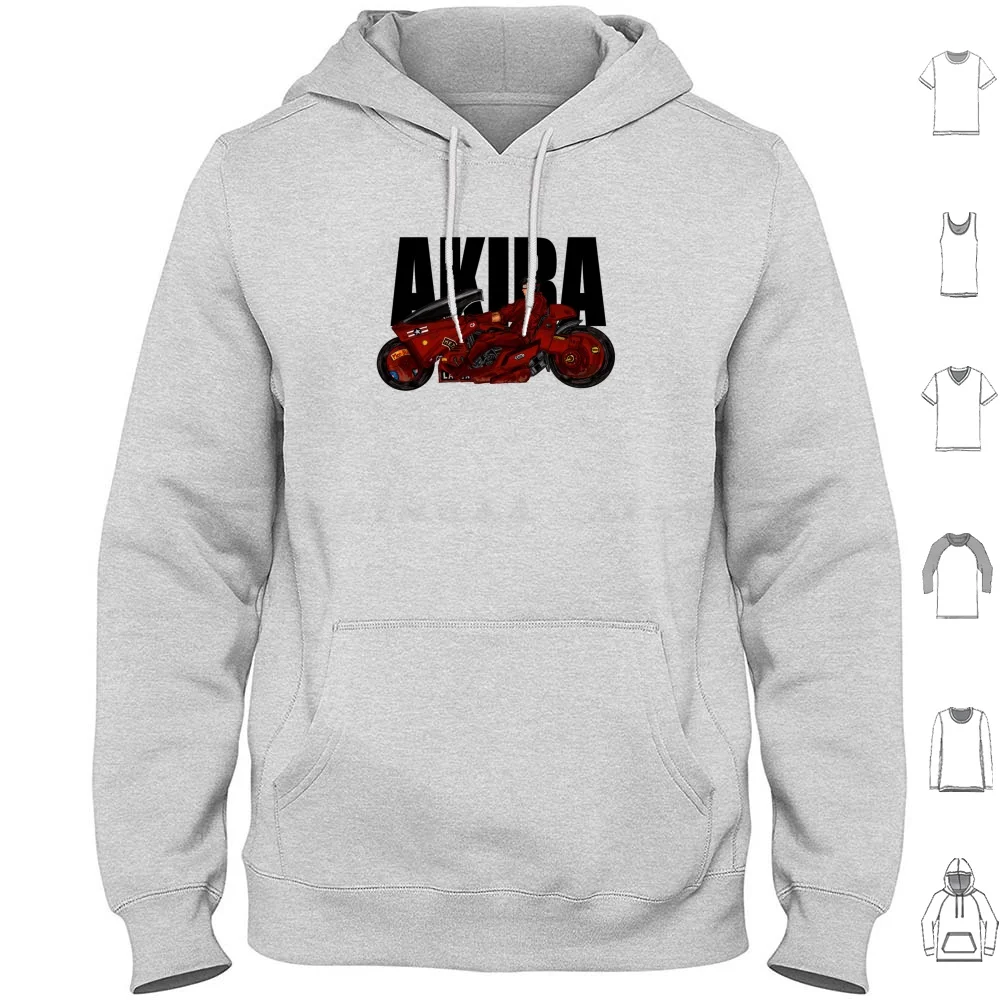 

Kaneda Riding His Motorbike From Akira Толстовка с капюшоном из хлопка с длинными рукавами Манга Акира Аниме Япония Kaneda Tetsuo Tokyo Japanese