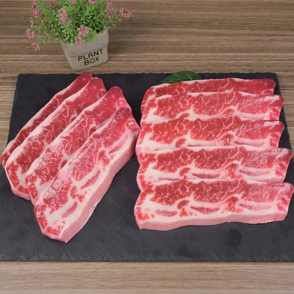 

PVC High Simulation Fake Beef Slices Food Models For Kitchen Artificial Foods Cook Model Lifelike Meat Prop Home Deco