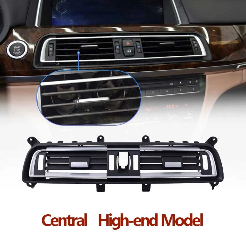 Car Console Air Conditioner AC Vent Grille Outlet Panel for 7 Series F01 F02 730 735 740 2009-2016 High-End Model