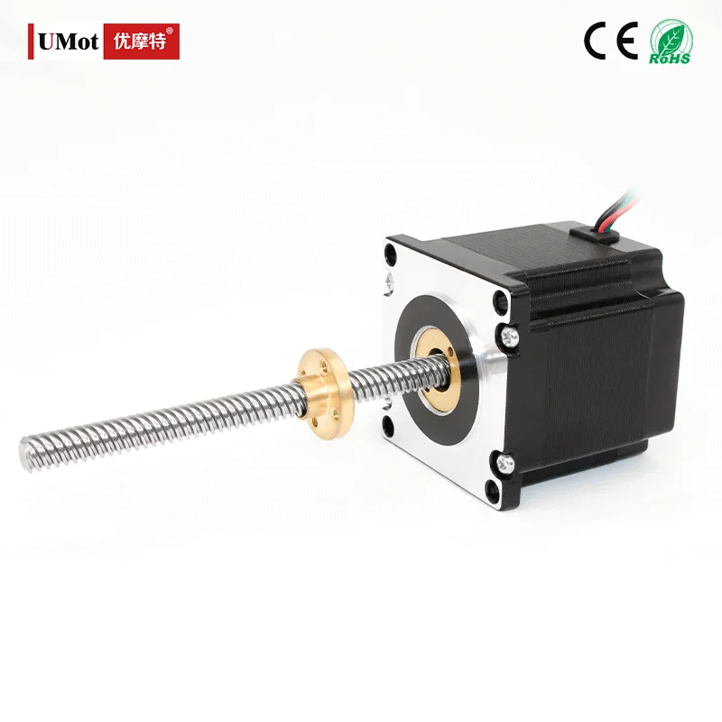 Length 55mm Nema 23 Linear Stepper Motor With Screw Lead 200mm/300mm For XYZ Axis 3D Printer Motor