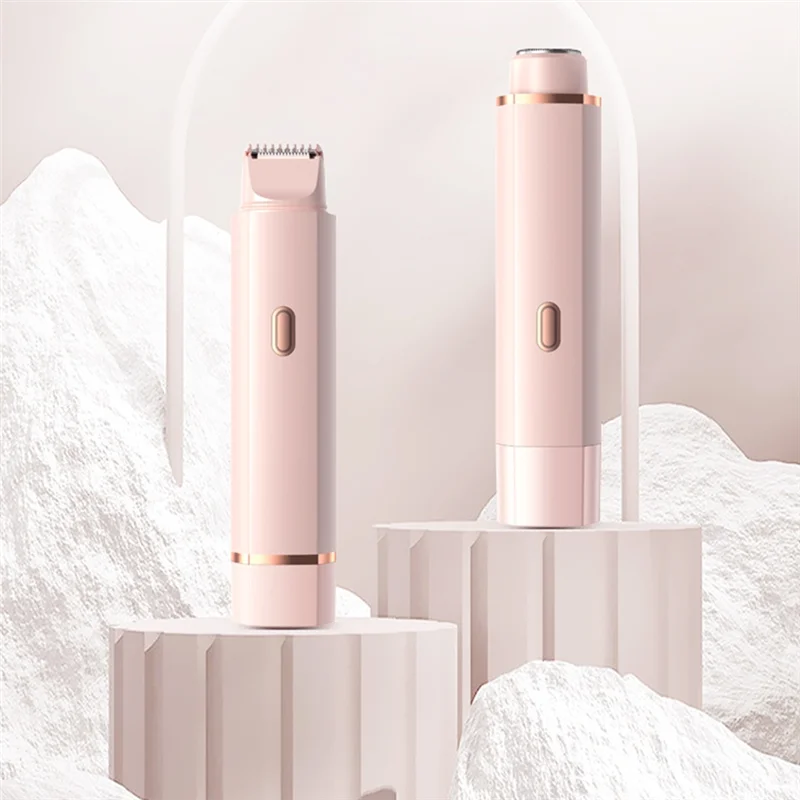 A66T-Bikini Trimmer For Women Electric Shaver For Women 2 In 1 Pubic Hair Trimmer Women Wet & Dry For Legs Underarm