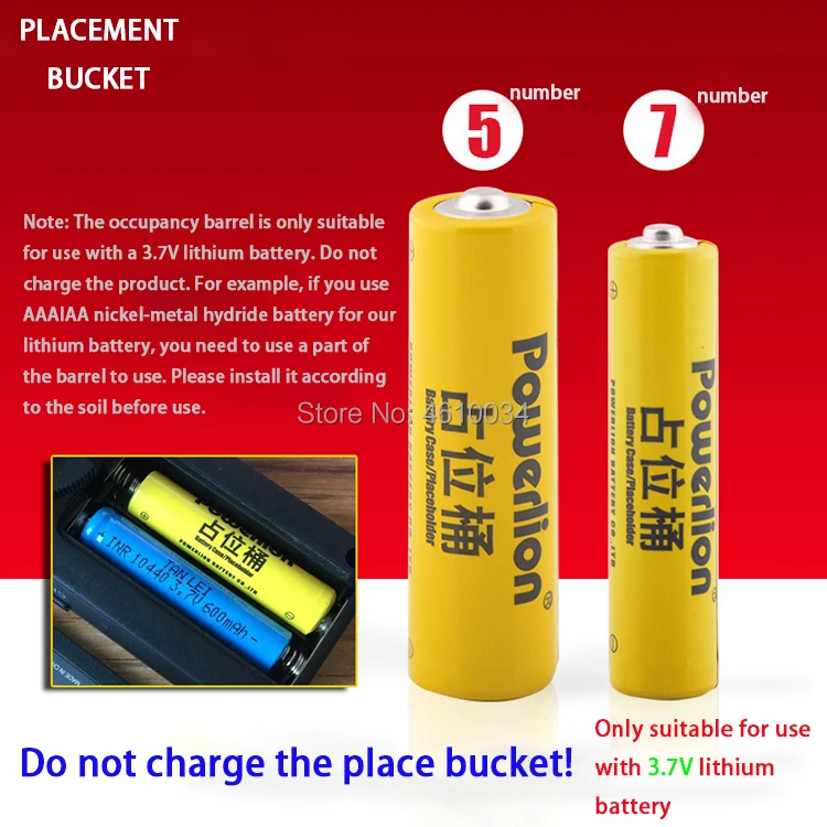 8pc 10440 li-ion lithium dummy fake battery for Lithium iron phosphate battery AAA battery setup dummy cells Placeholder