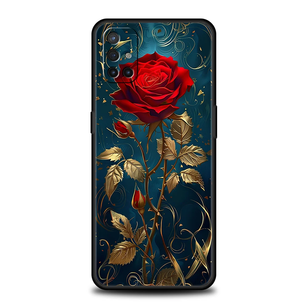 Funda de teléfono con rosas de colores para Oneplus 11 10T Nord N100 N10 10 7 8 9 9R 7T 8T N200 CE 2 9RT Pro 5G, carcasa de silicona, bolsas