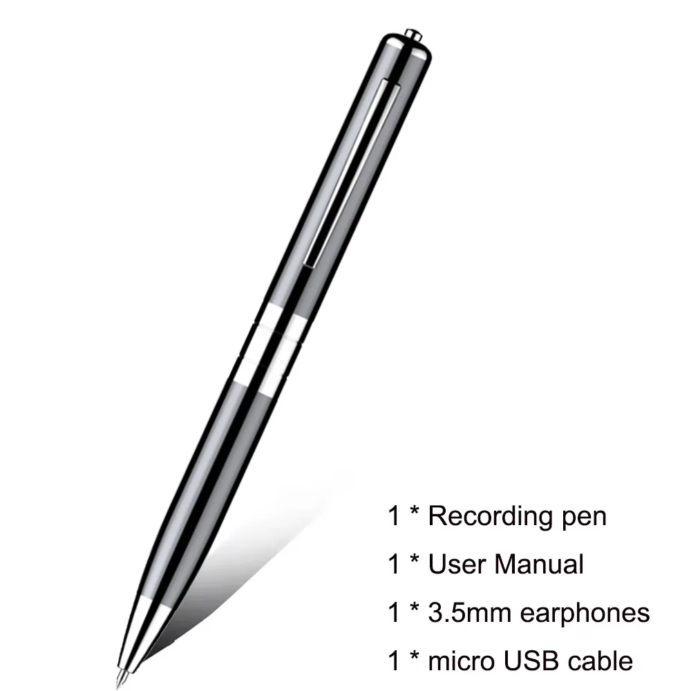 AideeMaster Digitaler aktivierter Stift, 360-Grad-Sound-aktiviertes Diktiergerät, Aufnahmegerät, sprachgesteuerter Audiorecorder-Stift für Besprechungen 6