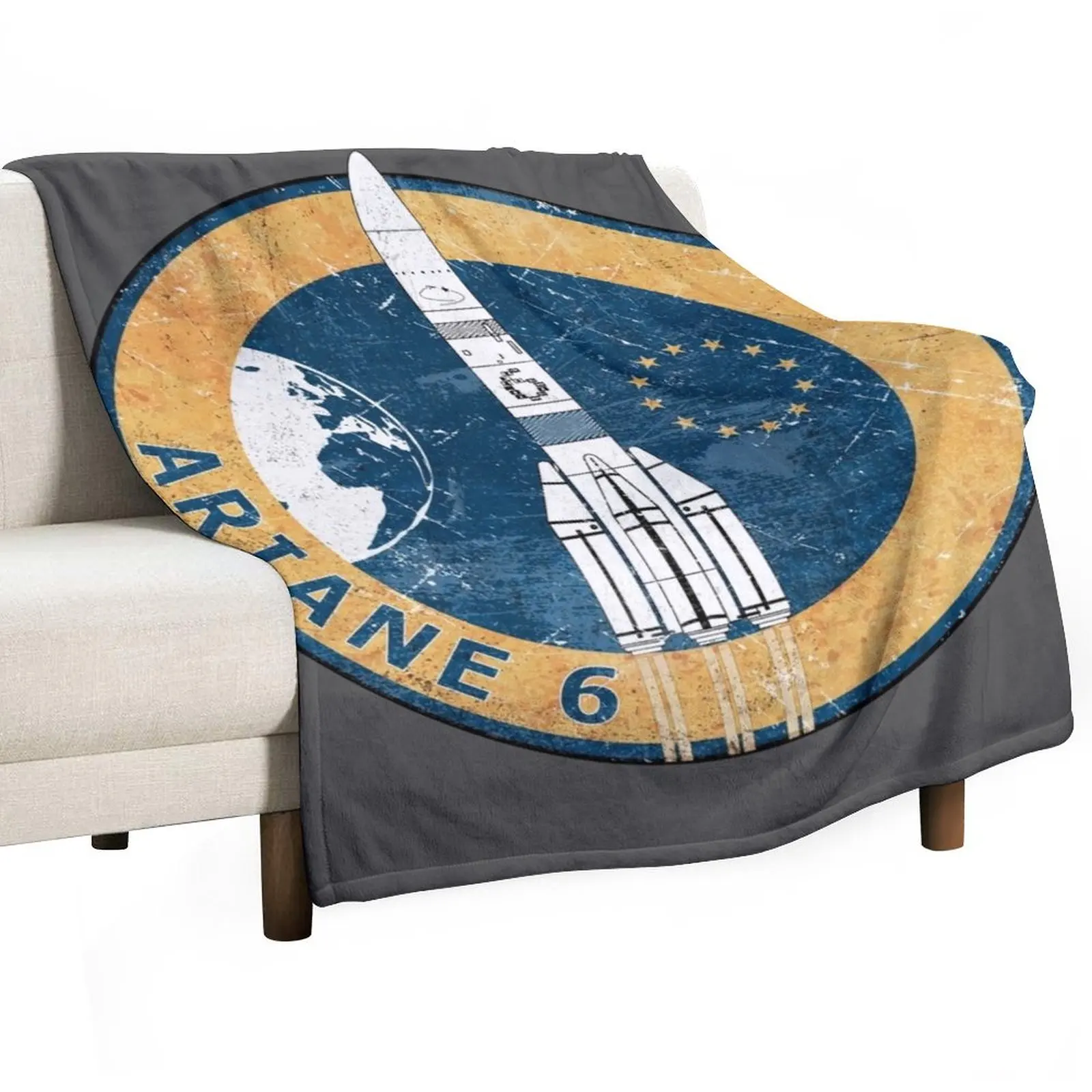 

Ariane 6 Badge Throw Blanket Decoratives Blankets For Baby Fashion Sofas Beach Blankets
