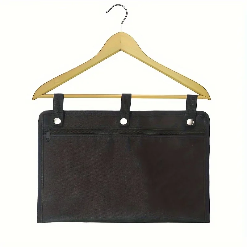 Hanger‑Mounted Money & Document Storage Bag, Discreet Pouch for Important Documents & Valuables, Fits Most Type