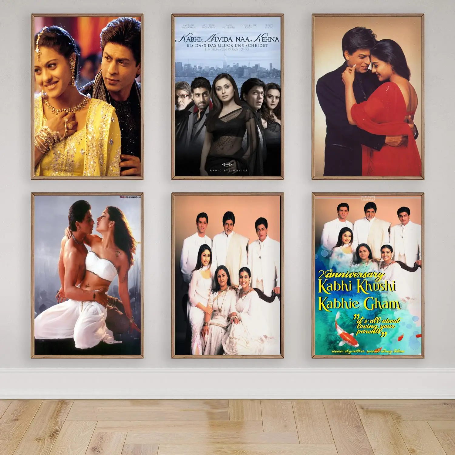 kabhi khushi kabhi gham Movie Canvas Art Poster, Wall Art Picture Print, Modern Family Bedroom Decor Posters