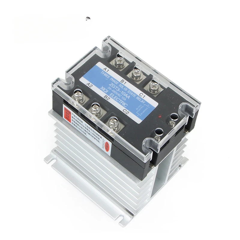 Reliable CG Radiator for Three Phase Solid State Relay with 100A Aluminum Heat Sink and 12VDC Fan