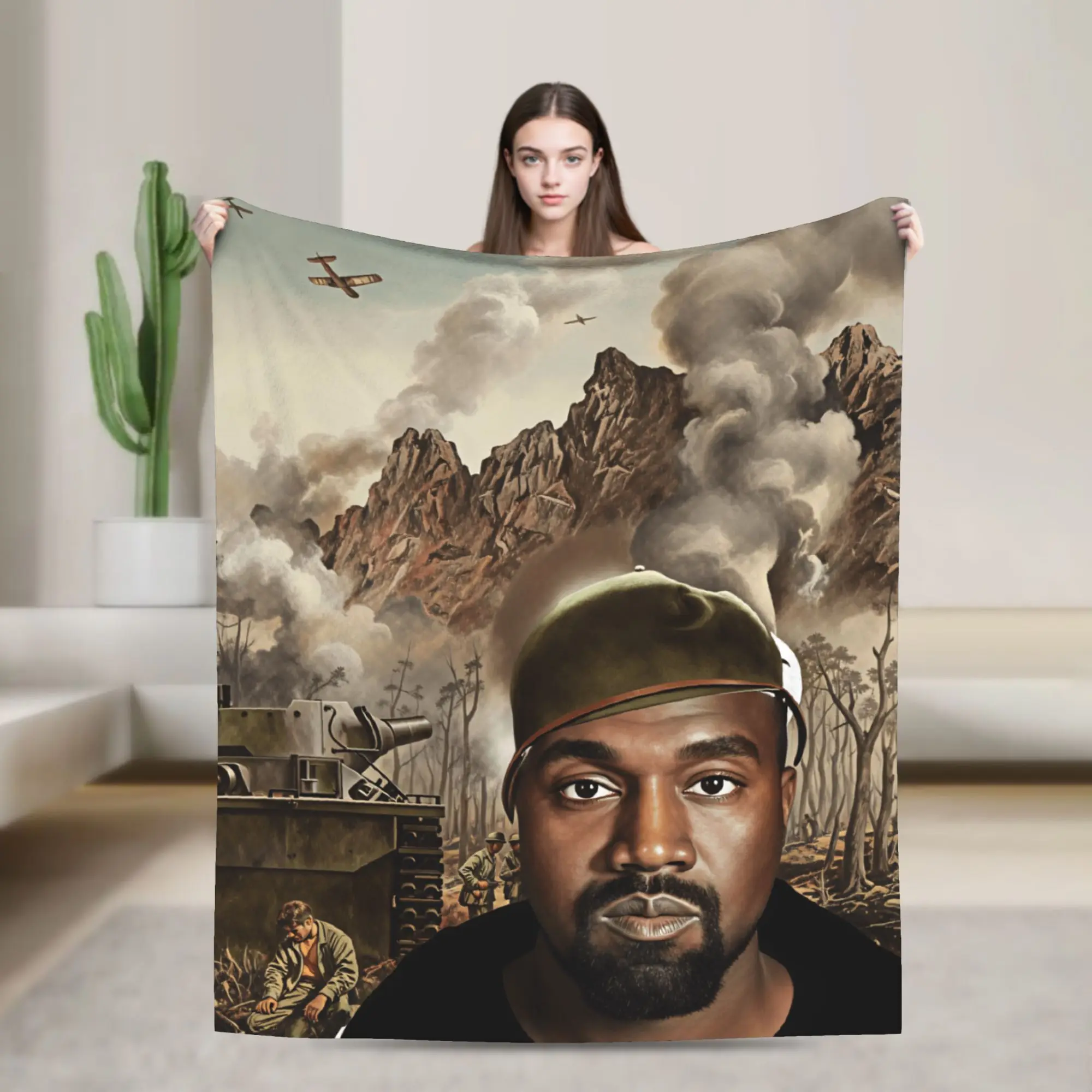 Kanye West Meme Blanket Quality Warm Soft  Throw Blanket Winter Boy Girl Couch Chair Print Bedspread
