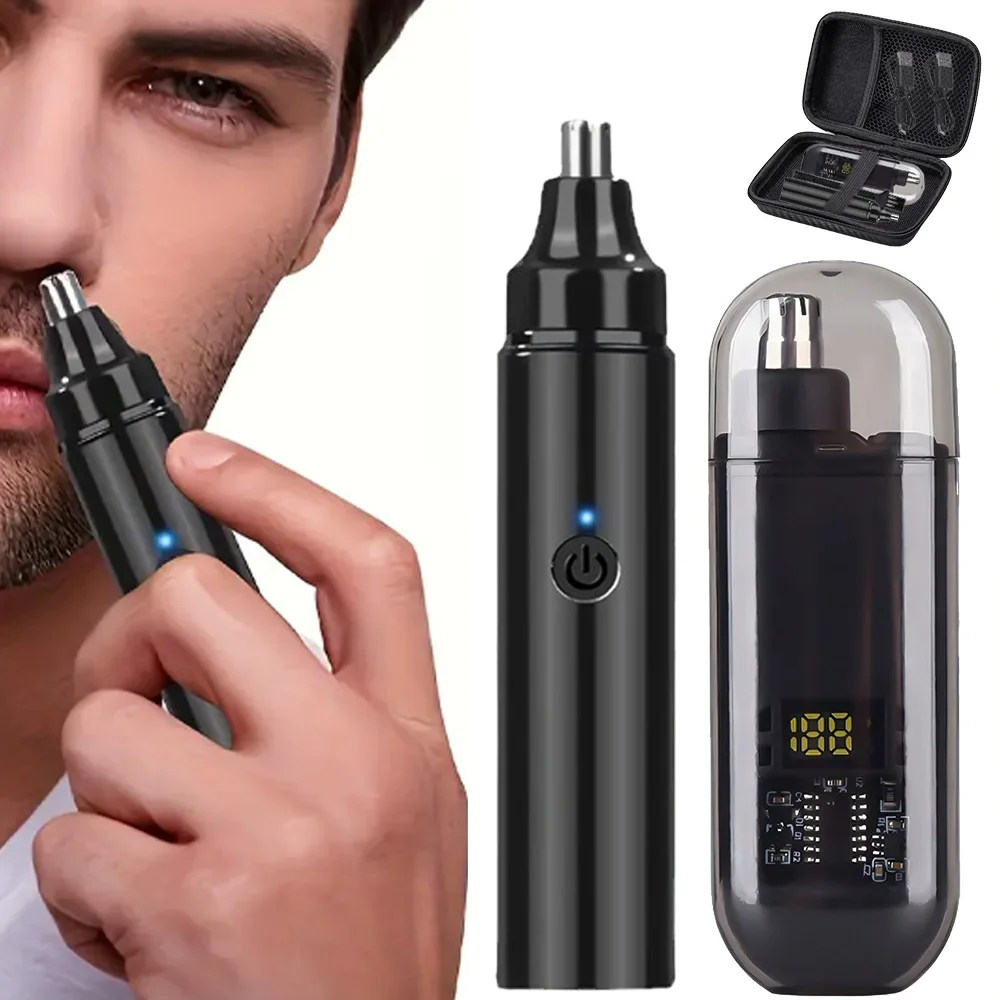 

Прецизионный триммер для носа и ушей 5-в-1, перезаряжаемый через USB безболезненный аппарат для удаления волос на лице для мужчин и женщин, водонепроницаемый набор для ухода за волосами