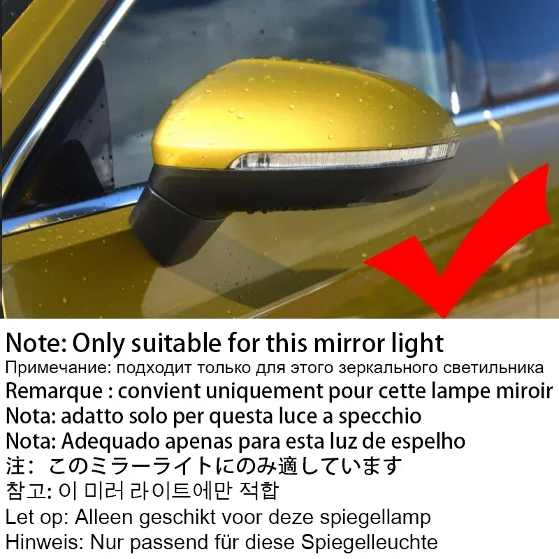 For VW Passat B8 Arteon 2015 2016 2017 2018 2019 Dynamic LED Turn Signal Light Side Mirror Indicator Sequential Blinker