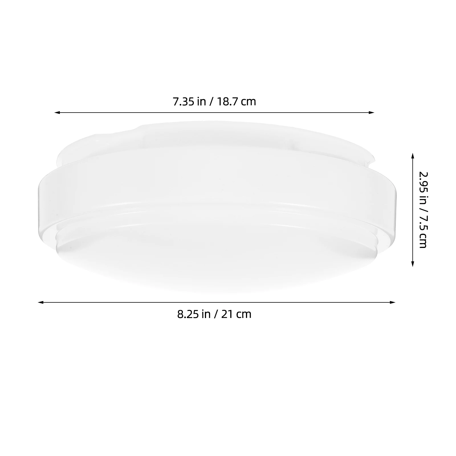 

2pcs Ceiling Light Shade Replacement Round Transparent Plastic Lampshade Smoke Resistant Kitchen Durable Easy Install