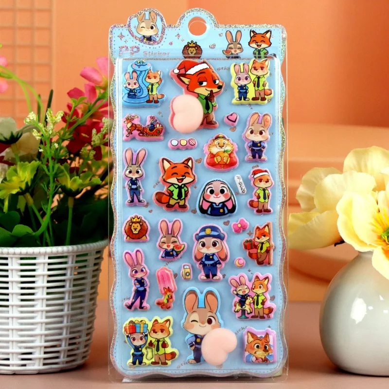 

Набор из 4 3D-наклеек «Зоотопия»: милые декорации для чехлов телефонов, детские игрушки, наклейки для скрапбукинга, оптовый подарок