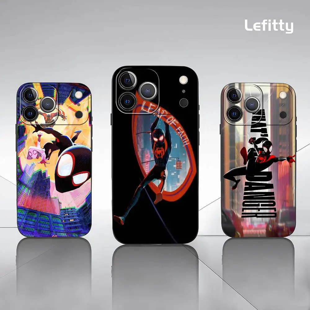 

Classic S-Spider Man Phone Case For iPhone 17 16 15 14 13 12 11 Pro Max Plus Mini Black Frosted Soft Shell Funda