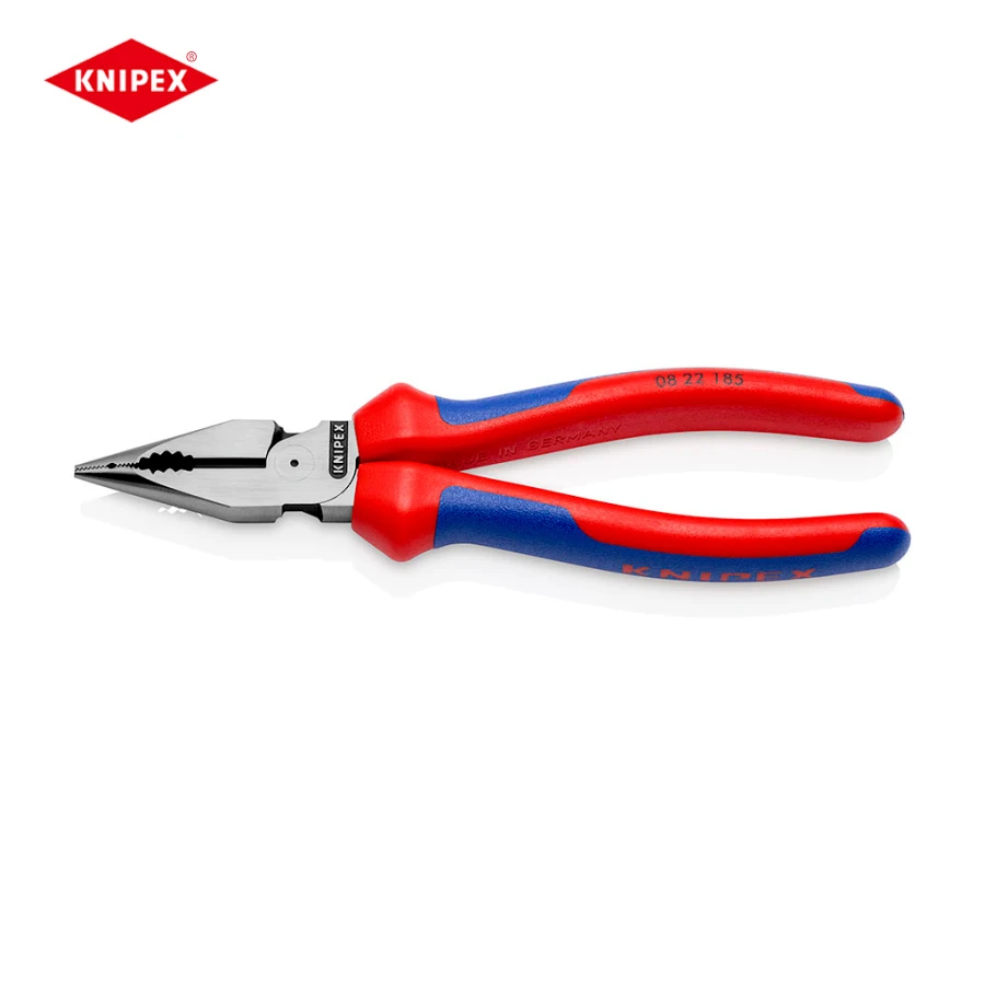 

KNIPEX Tools 08 22 185 Needle-Nose Combination Pliers with Soft Handle Powerful Combination Pliers with Pointed Jaws