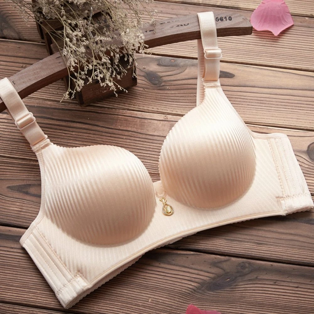 Casual Steamed Bread Cup Thicken Padded Bra Seamless Breast Lingerie Wireless Bra Women Underwear Intimates Push Up Bras Women