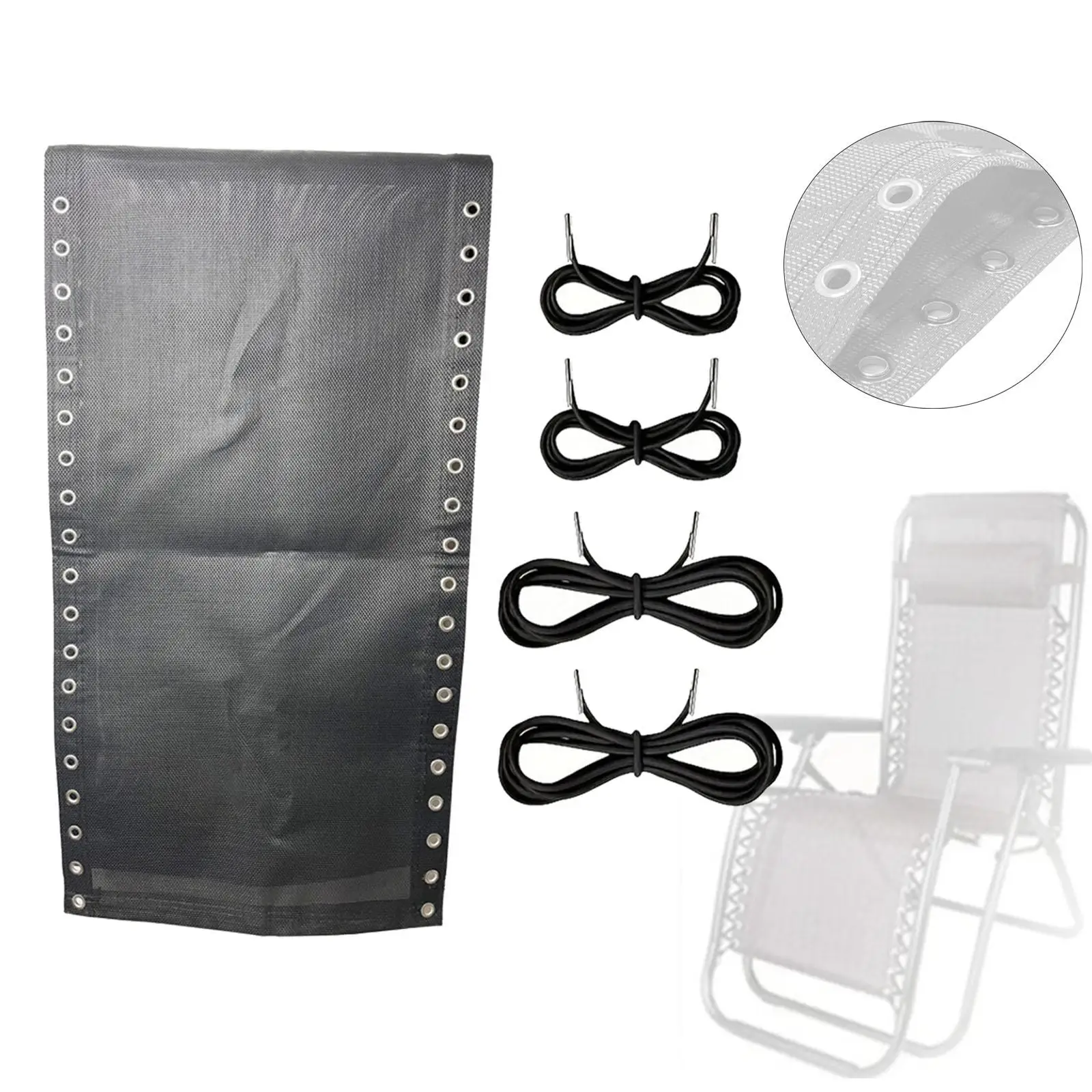 Patio Recliner Chair Replacement Mesh Durable Sling Cloth Universal Repair Canvas for Outdoor Lounge Folding Chairs Easy Fit